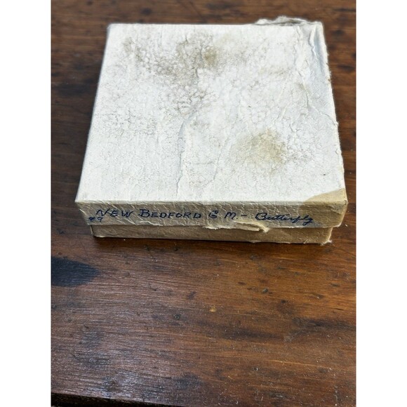 Vintage Pairpoint Glass Cup Plate Purple New Bedford Glass Museum Original Box - Picture 6 of 6